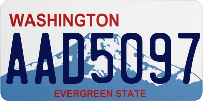 WA license plate AAD5097