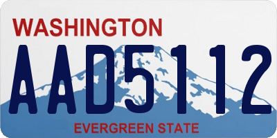 WA license plate AAD5112
