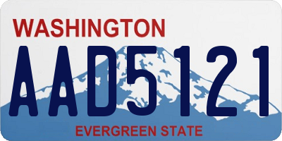 WA license plate AAD5121