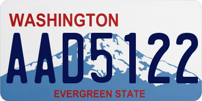WA license plate AAD5122