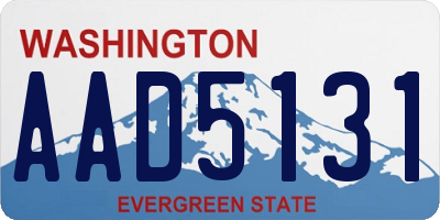 WA license plate AAD5131