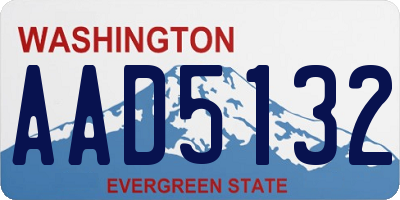 WA license plate AAD5132