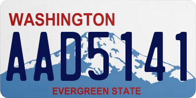 WA license plate AAD5141