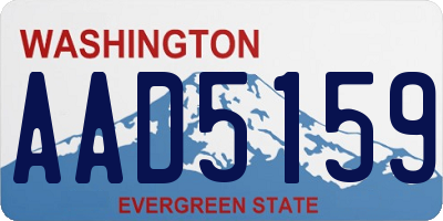 WA license plate AAD5159