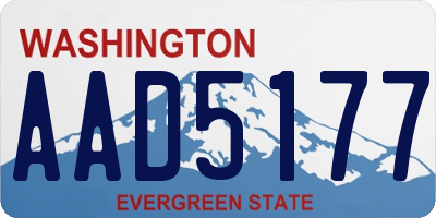 WA license plate AAD5177