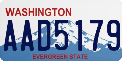 WA license plate AAD5179