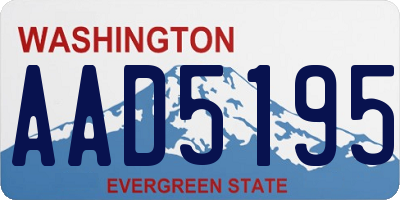 WA license plate AAD5195