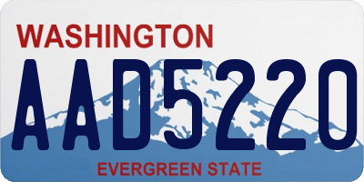 WA license plate AAD5220