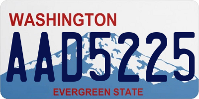 WA license plate AAD5225