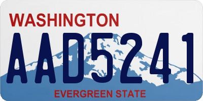 WA license plate AAD5241