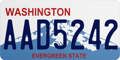 WA license plate AAD5242