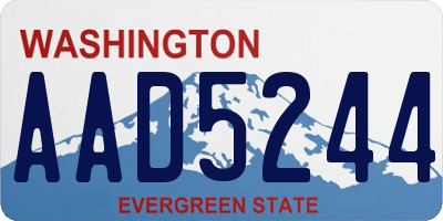 WA license plate AAD5244