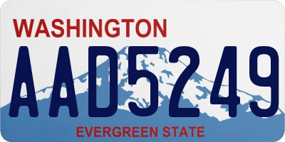 WA license plate AAD5249