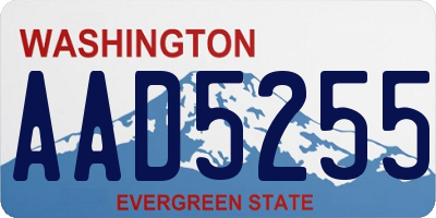 WA license plate AAD5255