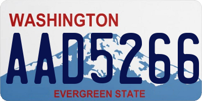 WA license plate AAD5266