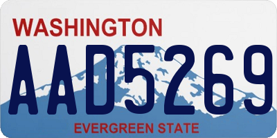WA license plate AAD5269