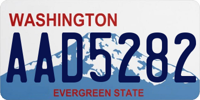 WA license plate AAD5282