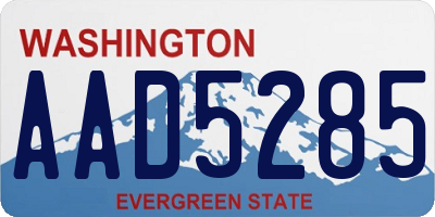 WA license plate AAD5285