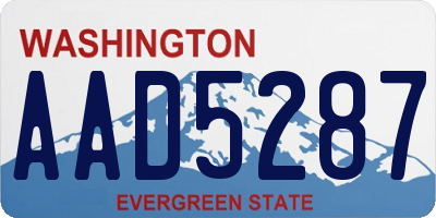 WA license plate AAD5287
