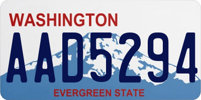 WA license plate AAD5294
