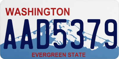 WA license plate AAD5379