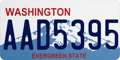 WA license plate AAD5395