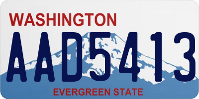 WA license plate AAD5413