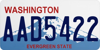 WA license plate AAD5422