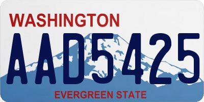 WA license plate AAD5425