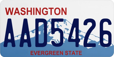 WA license plate AAD5426