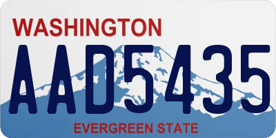 WA license plate AAD5435