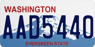 WA license plate AAD5440