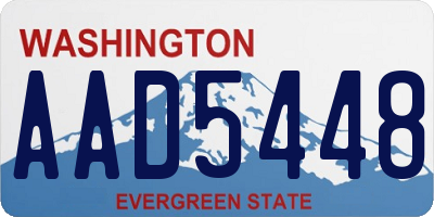 WA license plate AAD5448