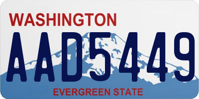 WA license plate AAD5449