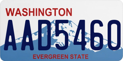 WA license plate AAD5460