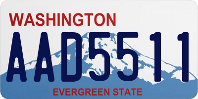 WA license plate AAD5511