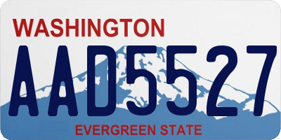 WA license plate AAD5527