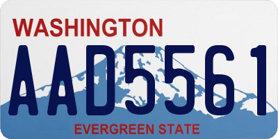 WA license plate AAD5561