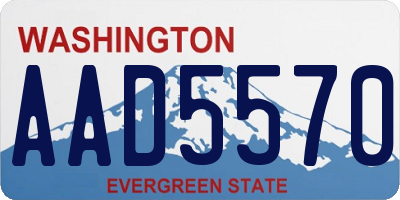 WA license plate AAD5570