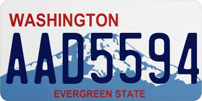 WA license plate AAD5594