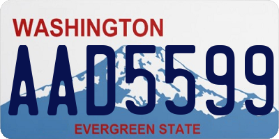 WA license plate AAD5599