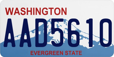 WA license plate AAD5610
