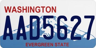 WA license plate AAD5627