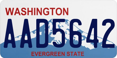 WA license plate AAD5642
