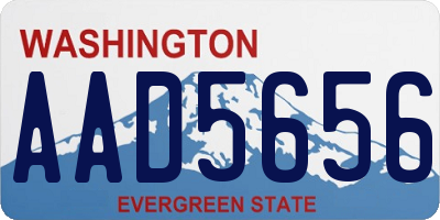 WA license plate AAD5656