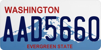 WA license plate AAD5660