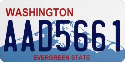 WA license plate AAD5661