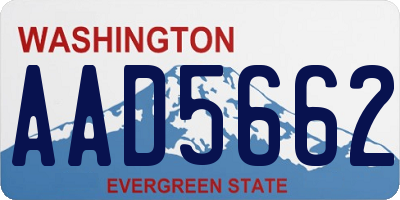 WA license plate AAD5662