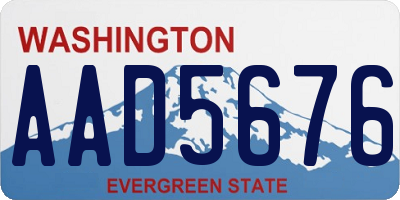 WA license plate AAD5676