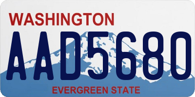 WA license plate AAD5680